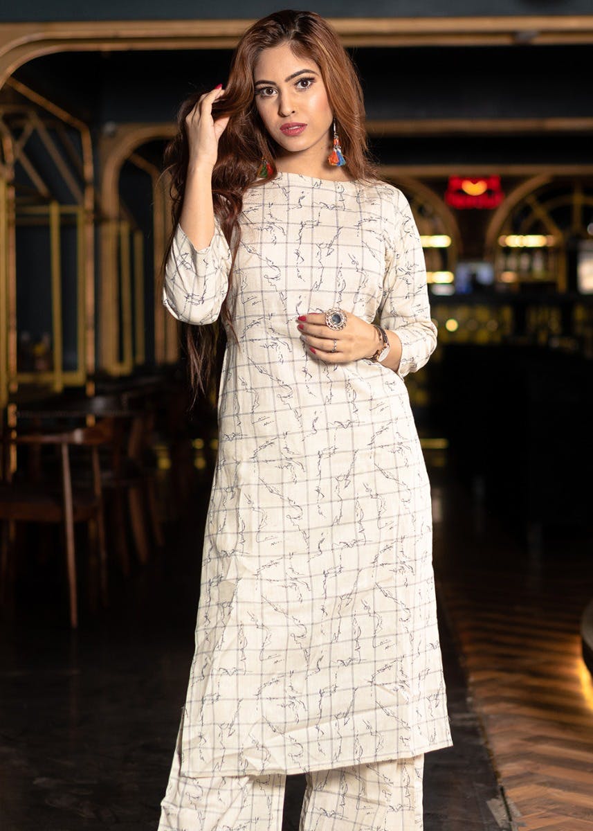 boat neck long kurta design