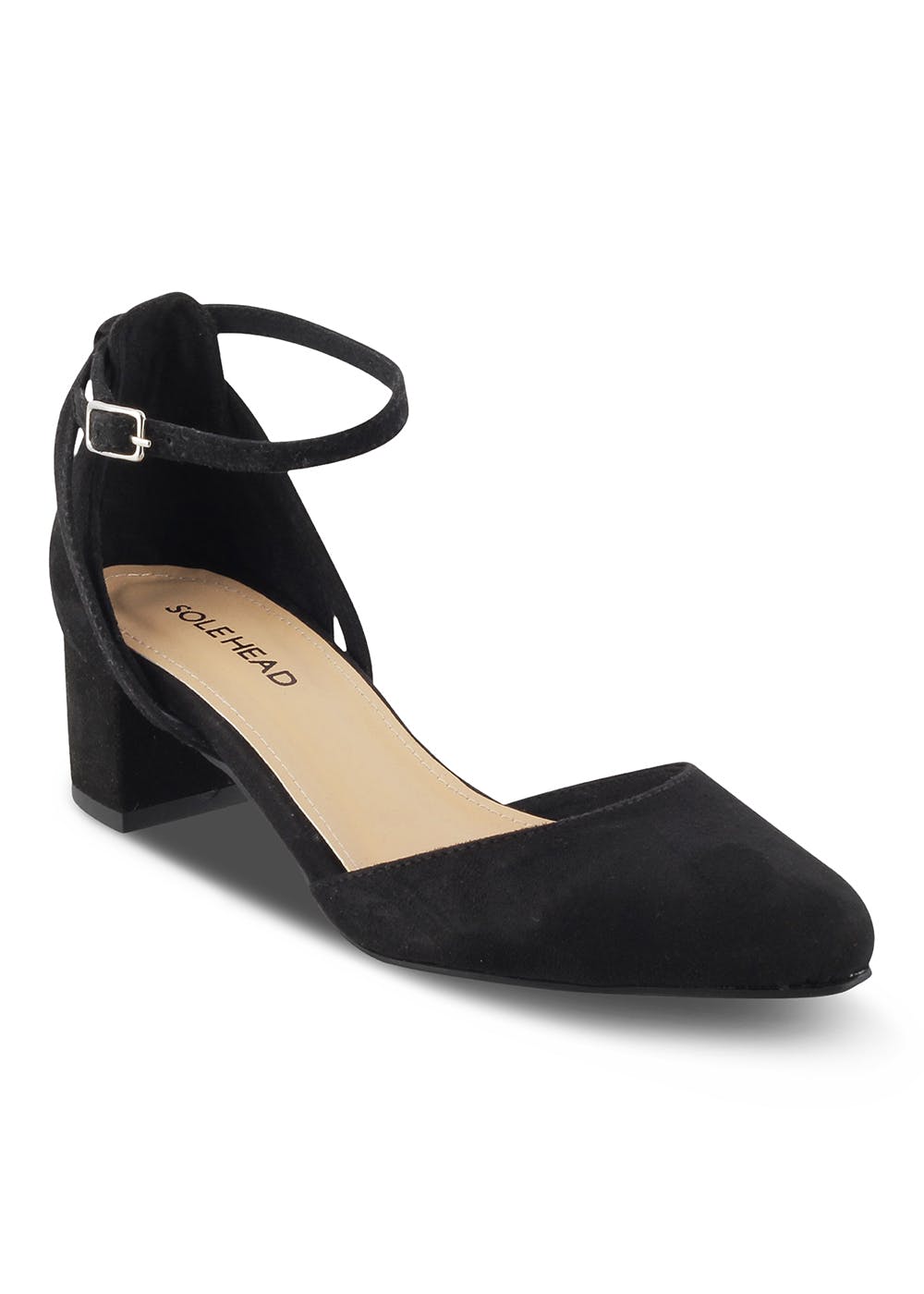 black block closed toe heels