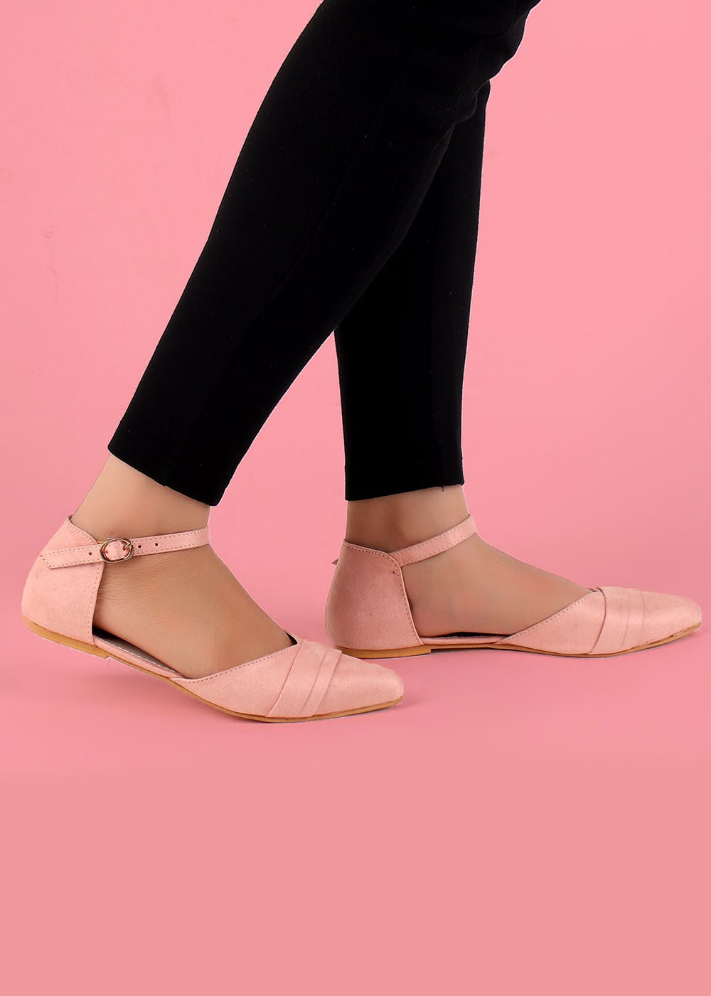 pink pointed toe flats