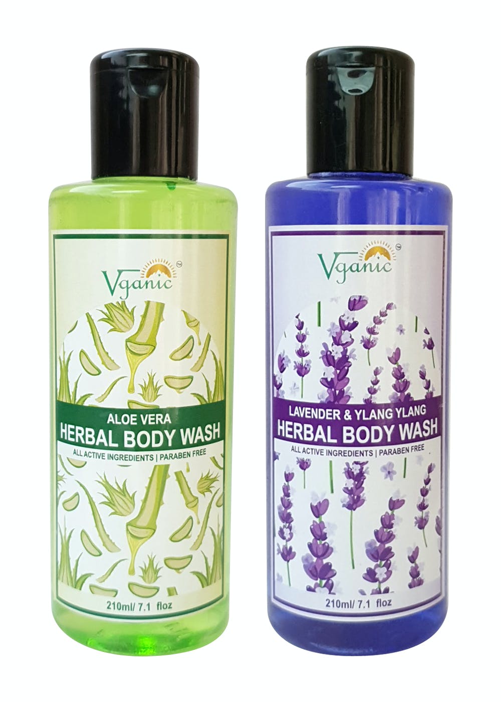 Get Pack Of 2 Aloe Vera Body Wash & Lavender YlangYlang Body Wash at