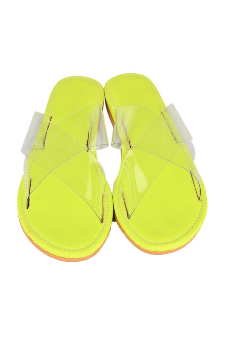 clear strap flip flops