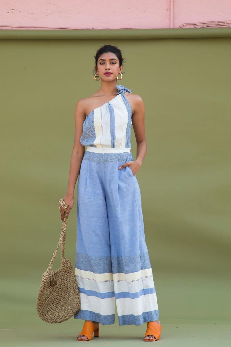 tie up shoulder jumpsuit