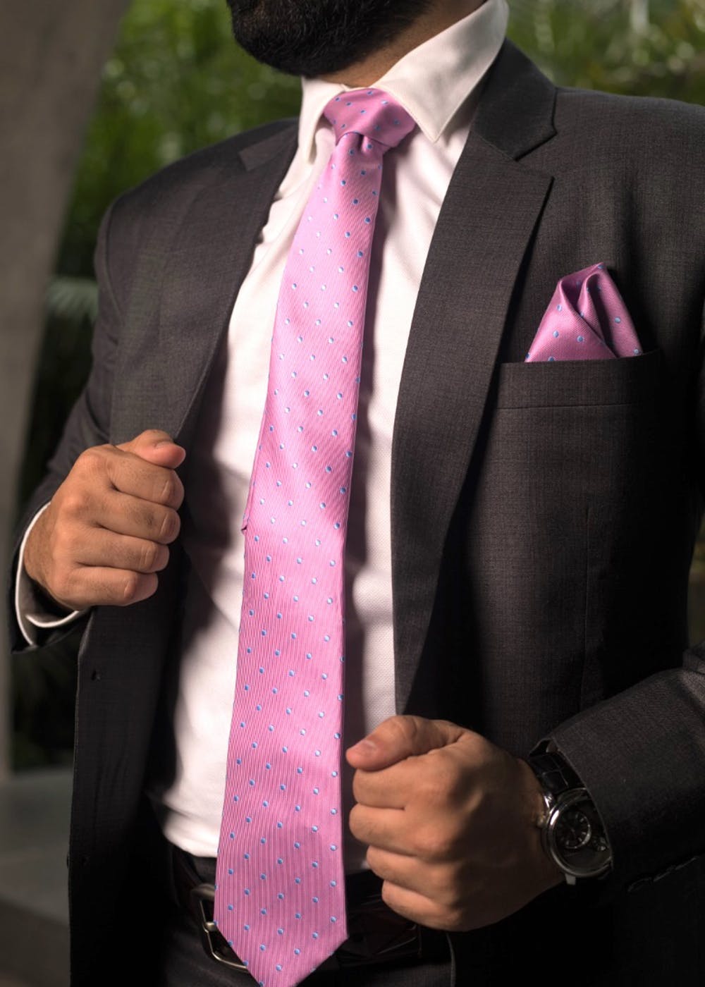 pink necktie